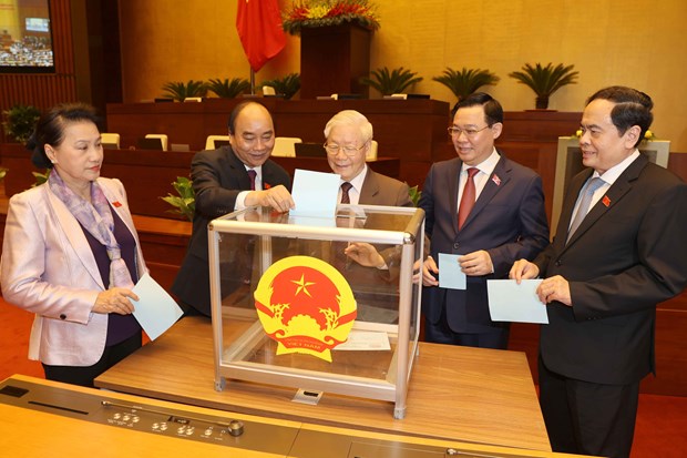 国会通过免去阮富仲同志的国家主席职务的决议